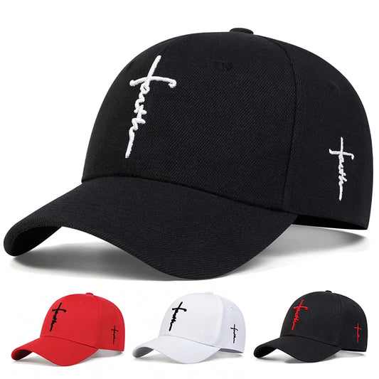 Fashion Faith Embroidery Baseball Cap Men Women Spring Summer Sun Hats