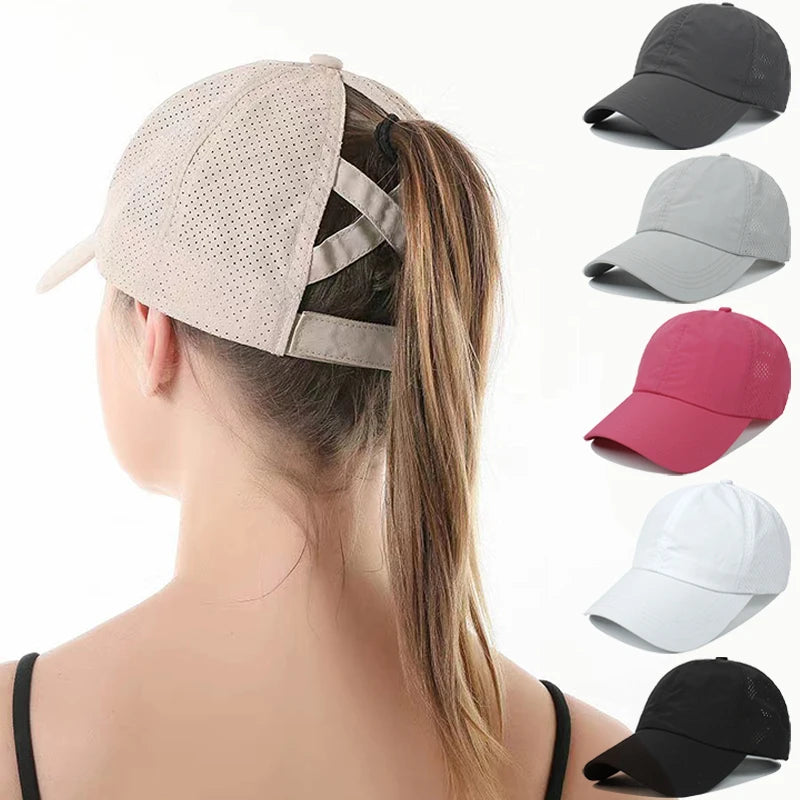 Summer Solid Colour Baseball Caps Golf Wear Women