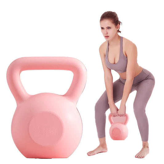 Kettlebell Kettle Dumbbells Fitness 2-8kg Pink Soft Kettlebells Deep Squat Strength