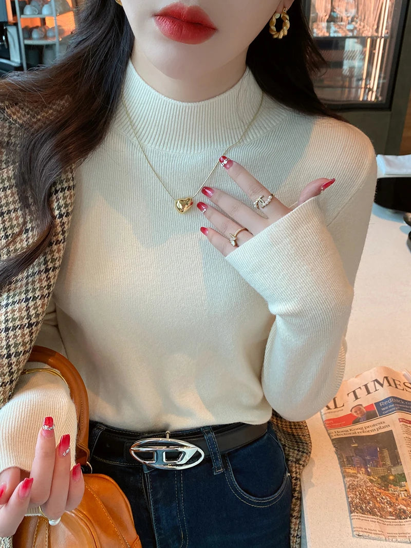 Sweater Women Fashion New Stretch Tops