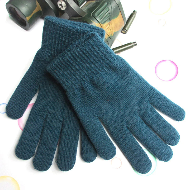 Gloves Autumn Hand Warmer Winter Thicken Lining Full Fingered Skiing Short Wrist Gloves Warm