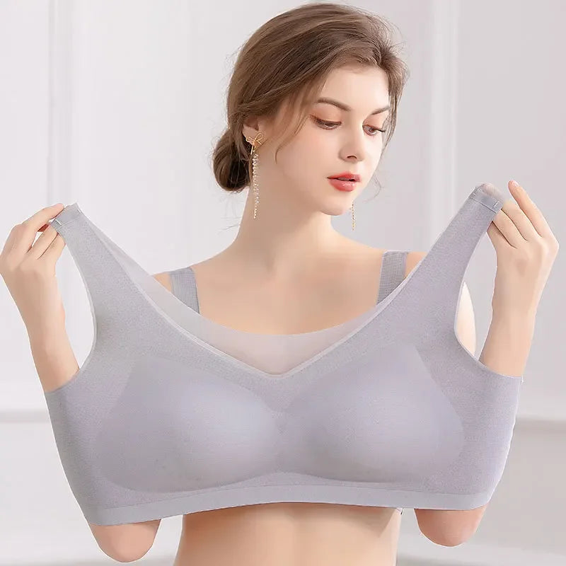 Women's Summer Ultra-thin Sports Bra Ice Silk Seamless Comfortable Sports No Steel