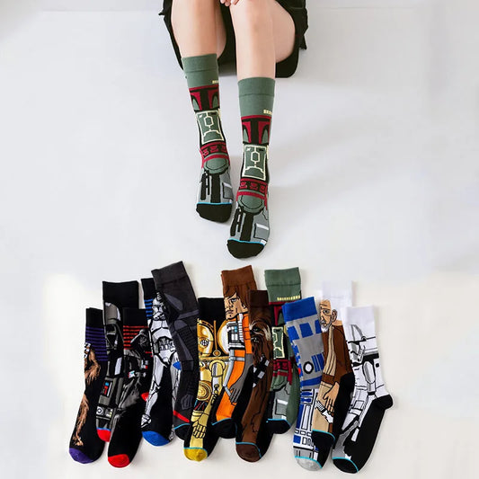 Movie Star Obi-Wan Kenobi Cosplay Socks Knight Women Socks 1pair Autumn Winter Stocking