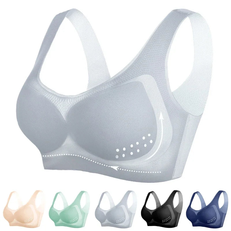 Women's Summer Ultra-thin Sports Bra Ice Silk Seamless Comfortable Sports No Steel