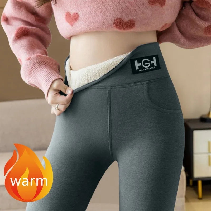 Winter Leggings Warm Skinny Leggings High Elastic Tights Women