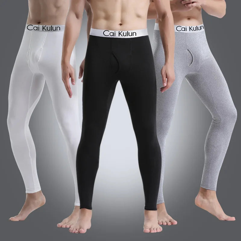 Men Long Johns Thermal Skin-Friendly Underwear Winter Warm Long Pants Male