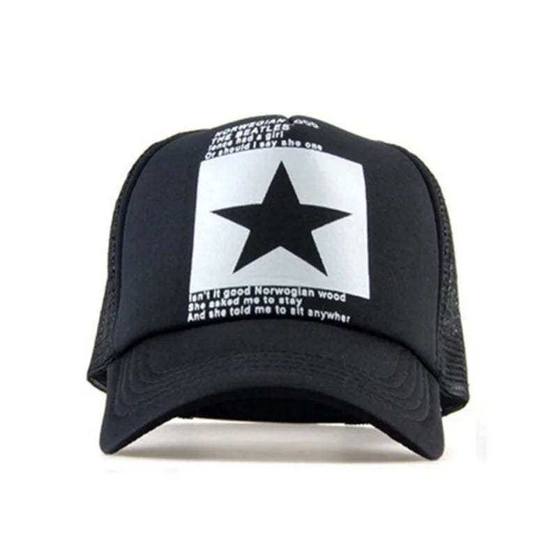 Trendy Mesh Snapback Baseball Cap for All Seasons - Unisex Hip Hop Style