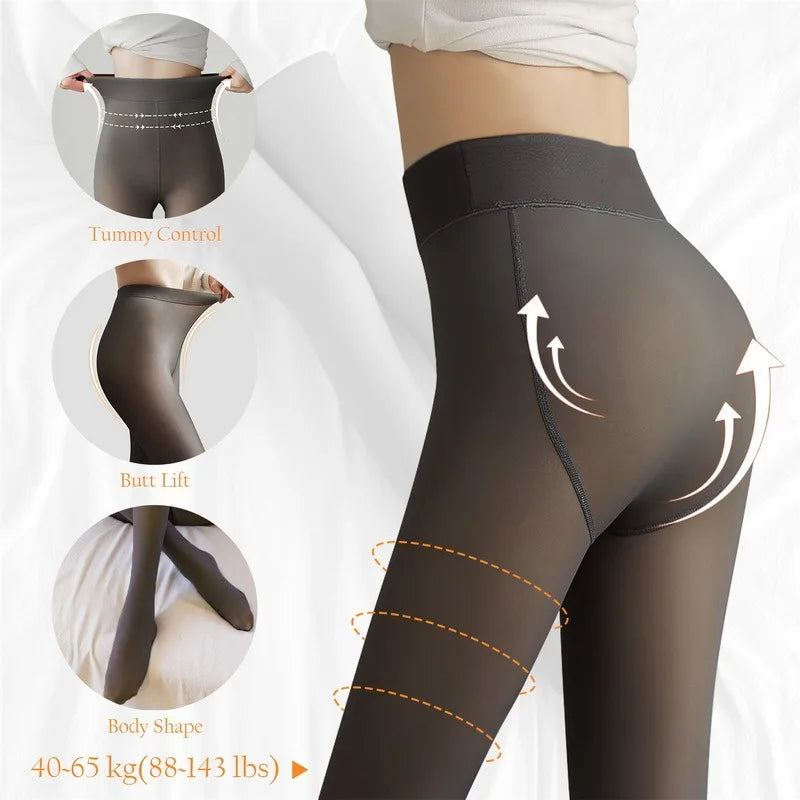 Thermal Tights Women Translucent Winter Warm Thick Woman