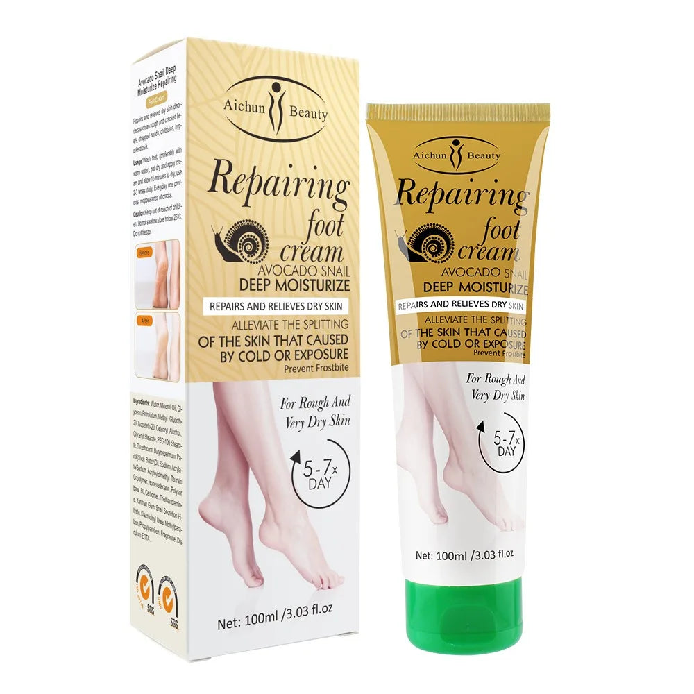 Foot Cream Snail Mucus Extract Anti-chafing Remove Dead Skin Moisturizing Anti-crack Whitening Smooth Skin Foot Skincare