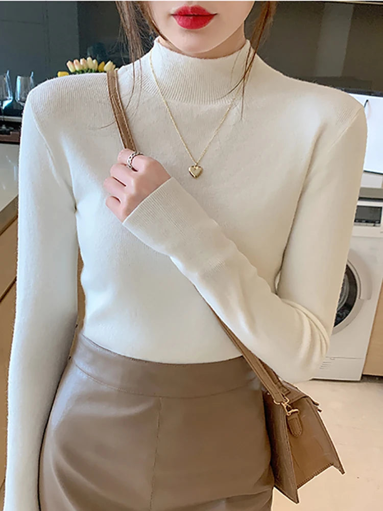 Sweater Women Fashion New Stretch Tops