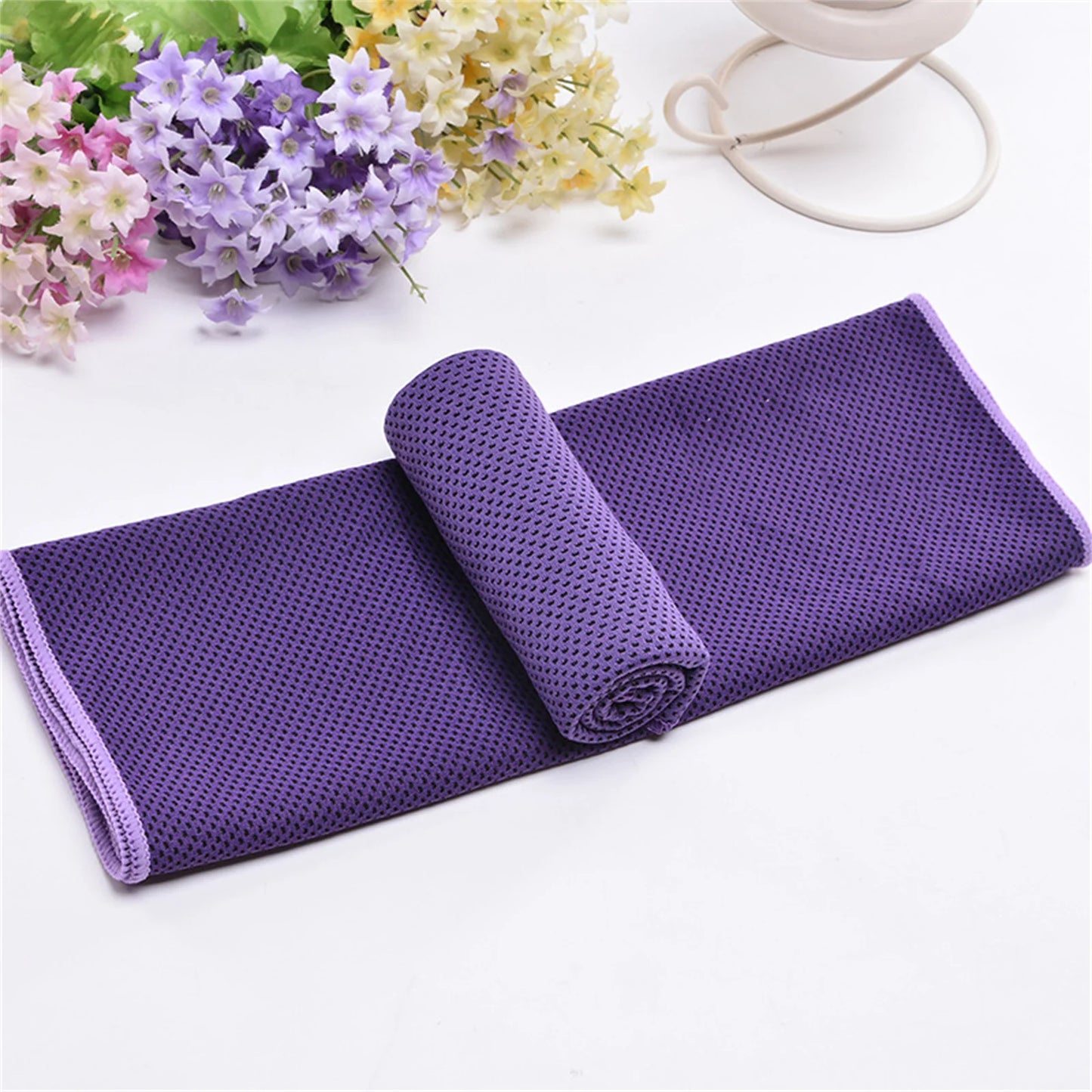 Cooling Towel Instant Relief Microfiber Cool Towels Chilling Neck Wrap Ice Cold Rags for Sports Fitness Camping Cycling Hiking