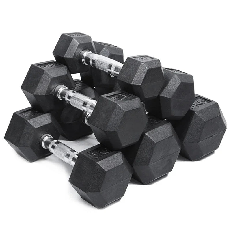 Fixed Dumbbells Men's Fitness Equipment Home Ladies Rubber Dumbbells