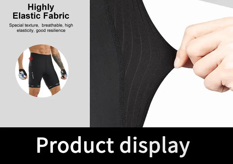 Men Cycling Shorts with Back Pocket Gel Padded Breathable MTB Bike Shorts