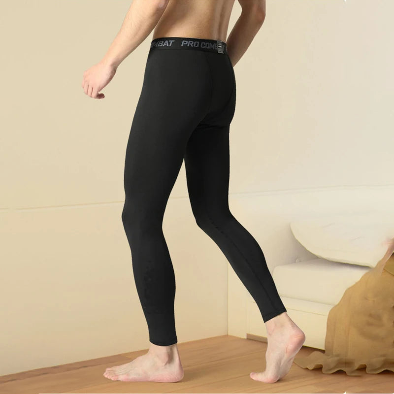 Men's Winter Thermal Underwear Fleece Compression Pants Stay Warm