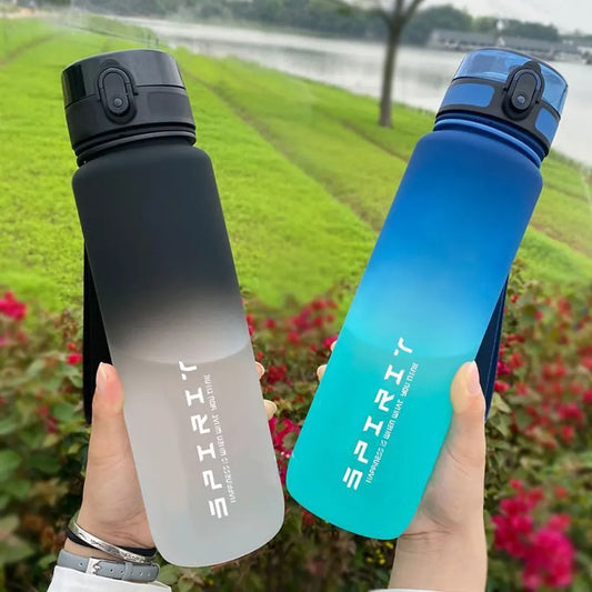 500ML/1000ML Large Capacity Sports Water Bottle Motivational Leak Proof