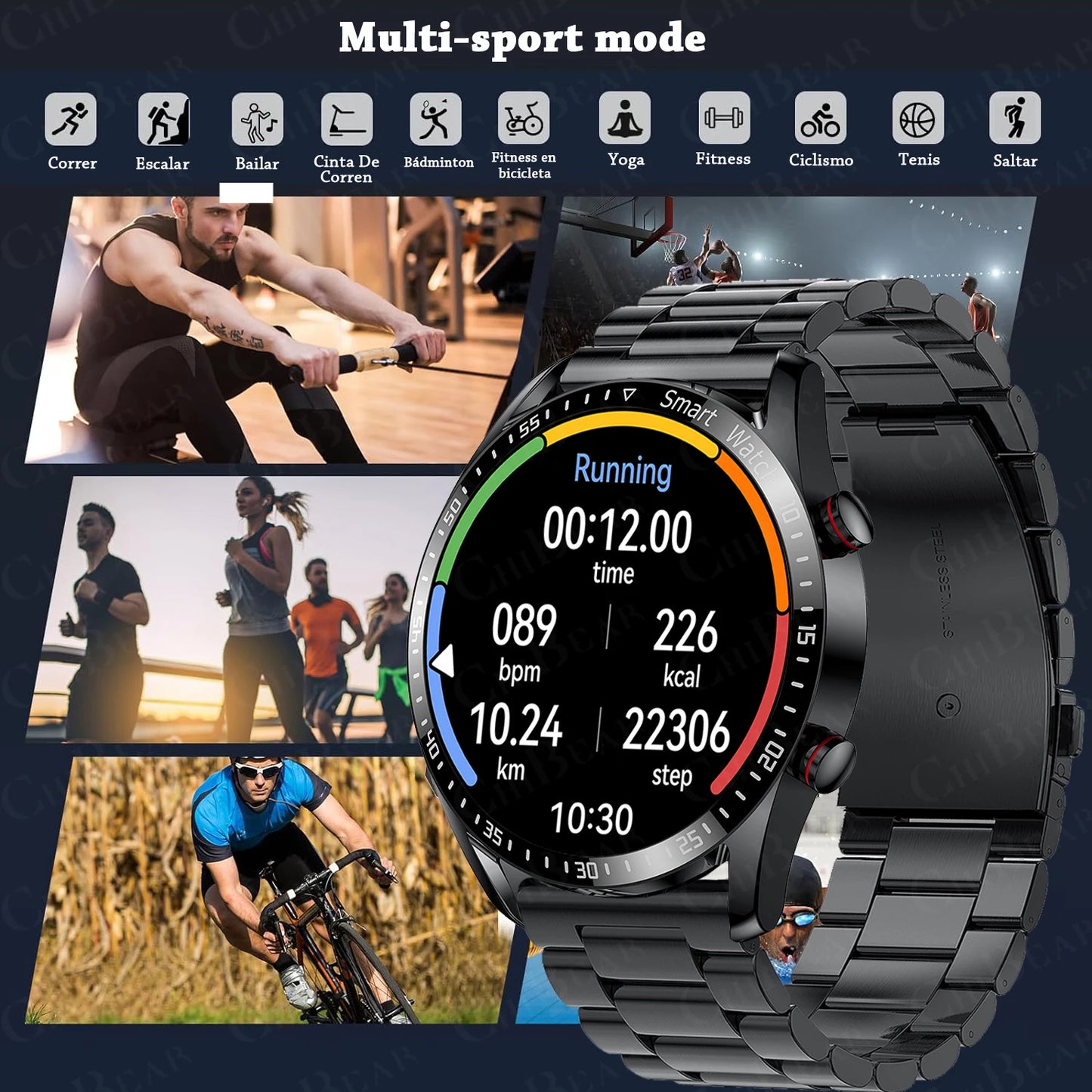 New Bluetooth Call Smart Watch Men HD Display Heart Rate Fitness Tracker