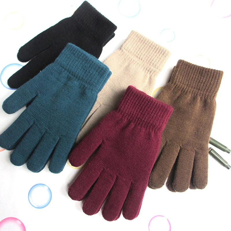 Gloves Autumn Hand Warmer Winter Thicken Lining Full Fingered Skiing Short Wrist Gloves Warm