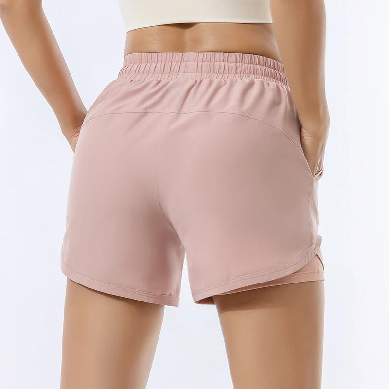 sports shorts women's high-waisted double-layer