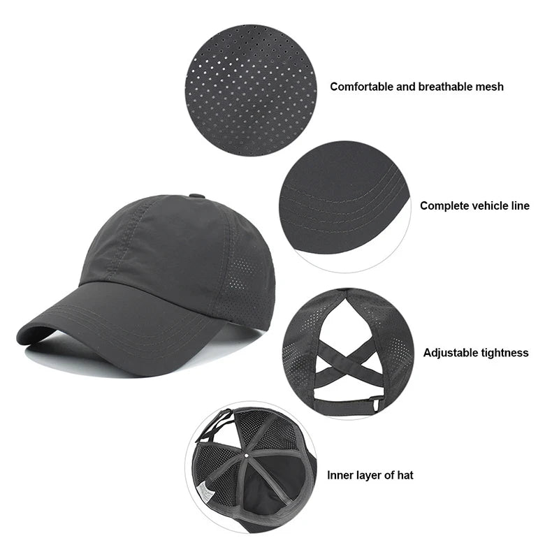 Summer Solid Colour Baseball Caps Golf Wear Women