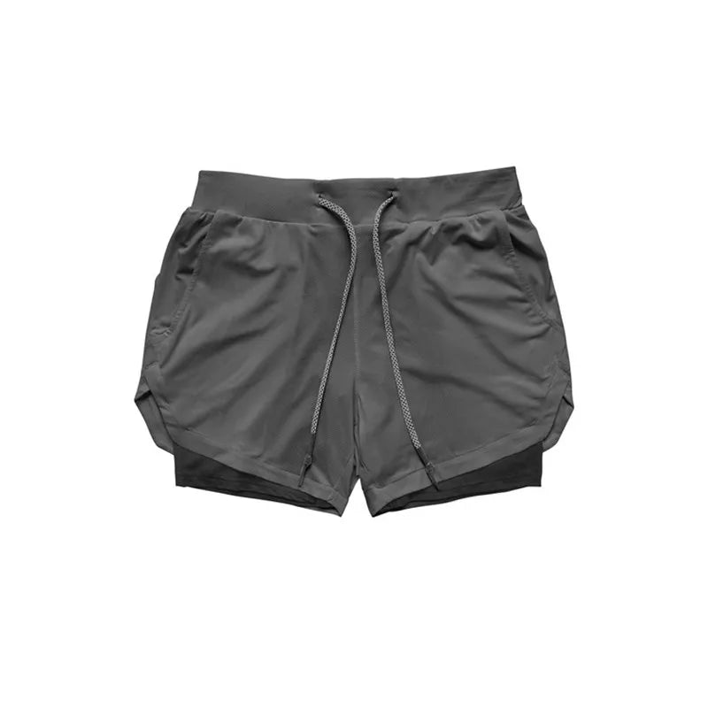 2023 Camo Running Shorts Men 2 In 1 Double-deck Quick Dry GYM Sport Shorts