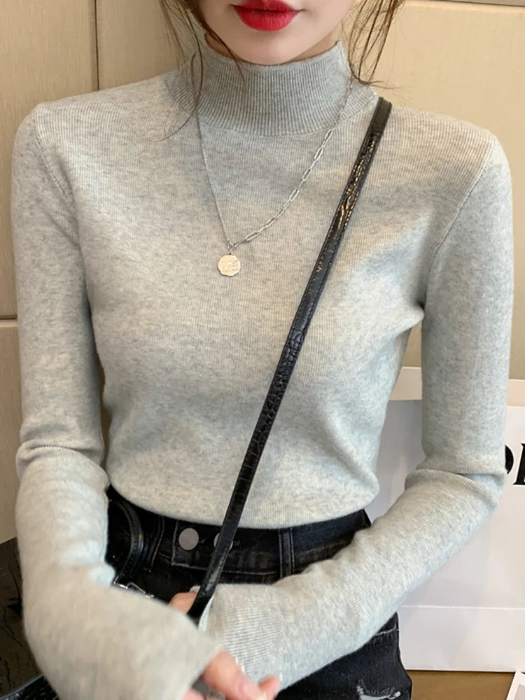 Sweater Women Fashion New Stretch Tops