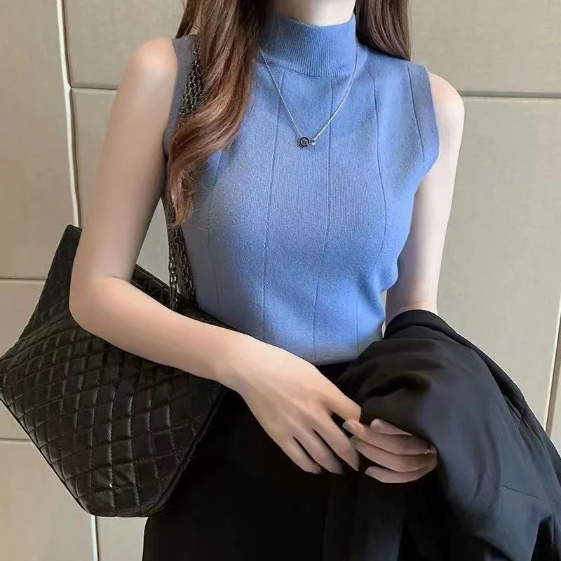 Korean Fashion Ladies Tops Spring New Summer Women Tops Casual Clothes Sleeveless