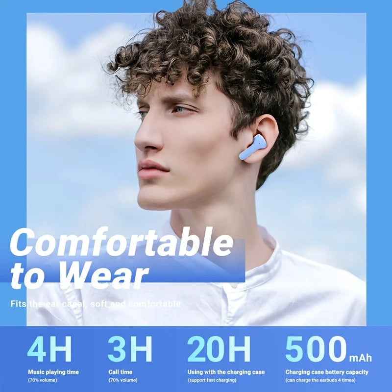 Original Wireless Bluetooth Earphone Transparent Headphones LED Power Digital Display Stereo Sound Earphones for Xiaomi