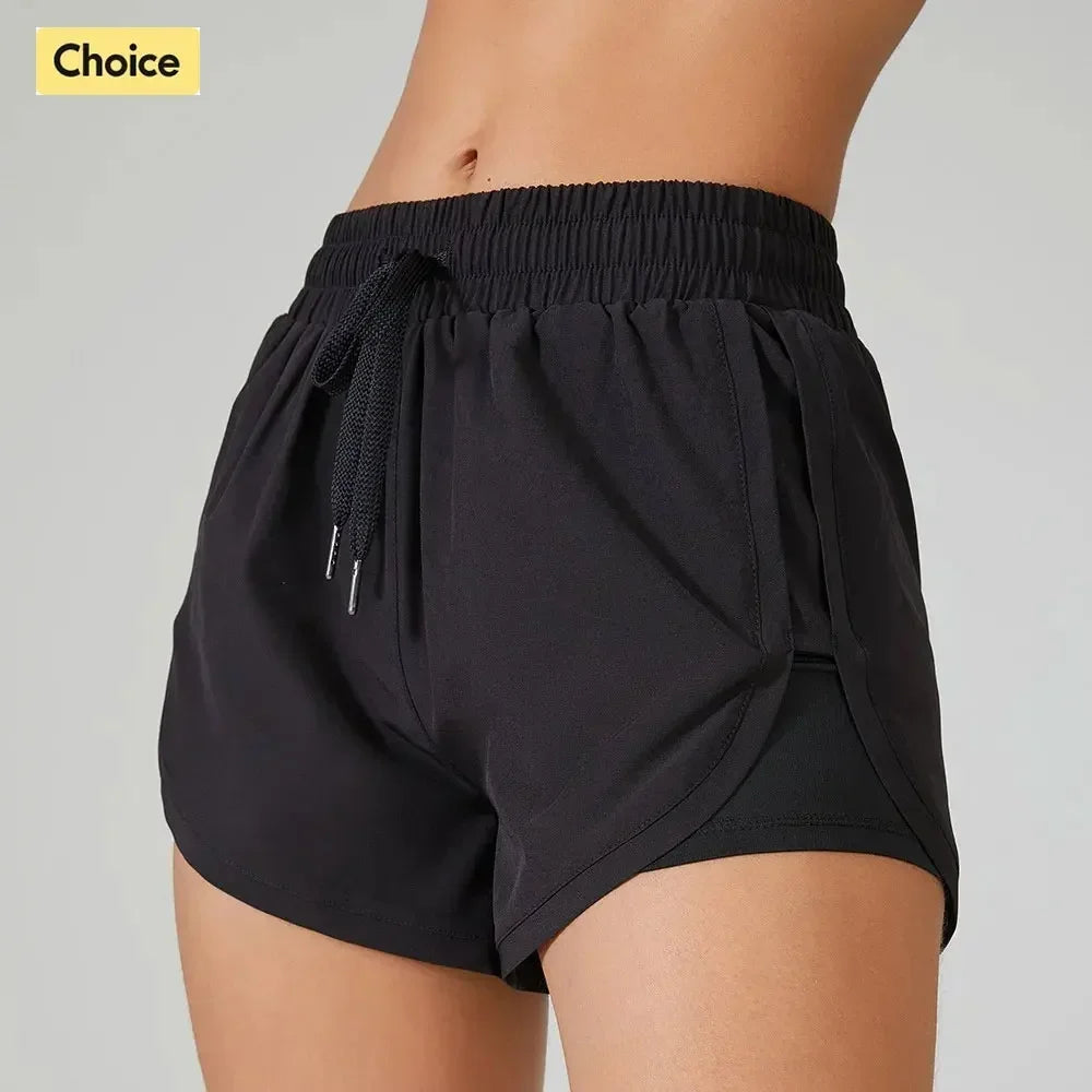 Women Running Shorts Yoga Clothes Fitness Elastic Summer Workout