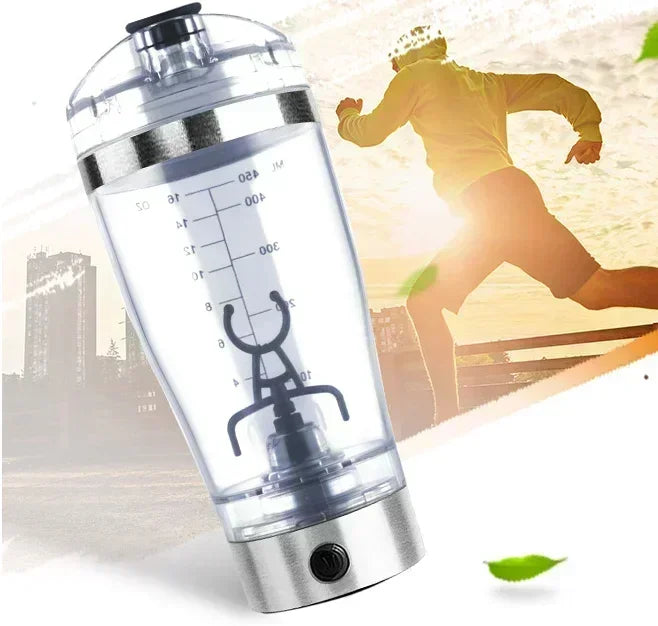 600ml Electric Protein Shake Stirrer USB Shake Bottle Milk Coffee Blender Kettle Sports and Fitness Charging Electric Shaker Cup