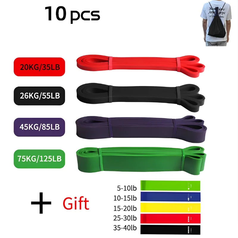 Workout Pilates Latex Resistance Band Exercise Elastic For Sport Strength Pull Up