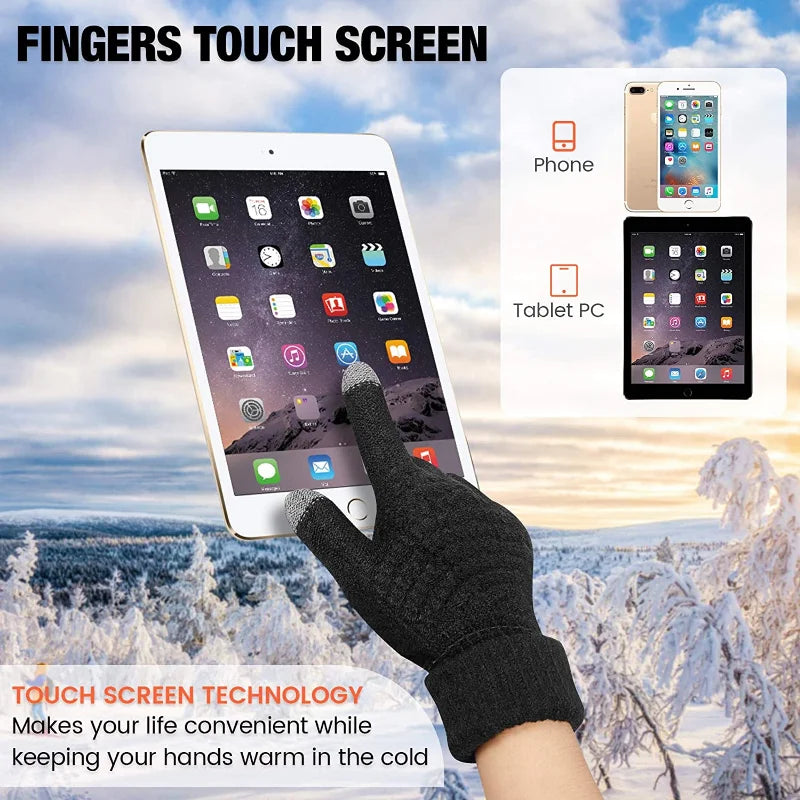 New Women Plush Thicken Touch Screen Gloves Adult Soft Warm