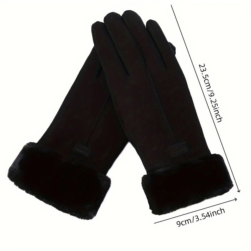 Gloves Fashion Winter Warm Skiing Outdoor Women Gloves Lady Elegant Casual Touch Screen Gloves