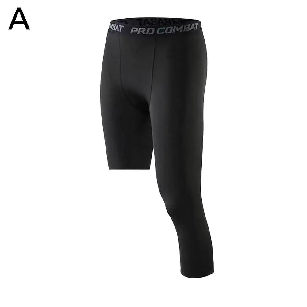 Single Leg Basketball Leggings Quick Drying Men's Running Football Yoga