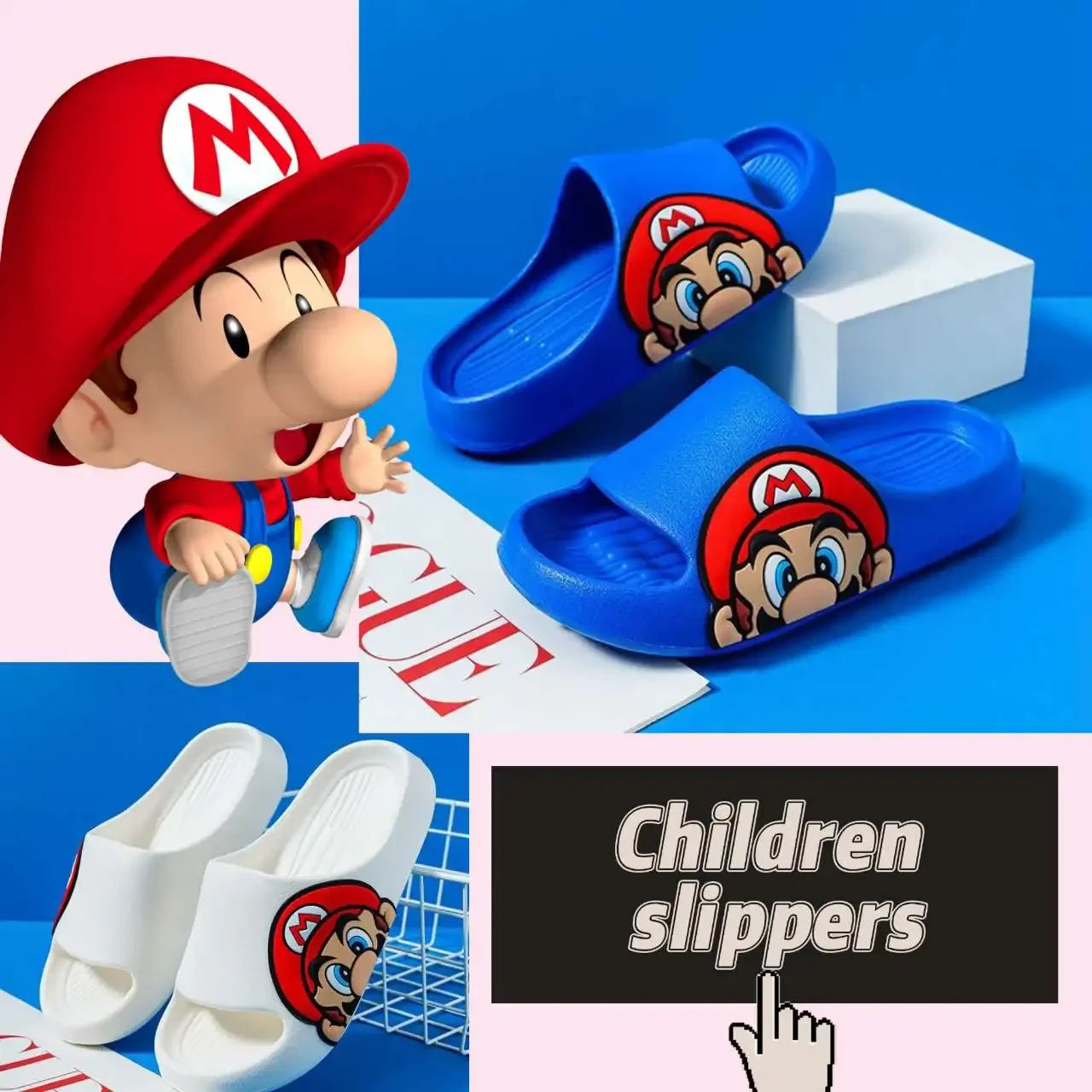 Spring, Summer and Autumn Cartoon Animation Cute Comfortable Boys and Girl Home Breathable Anti-Slip Slippers