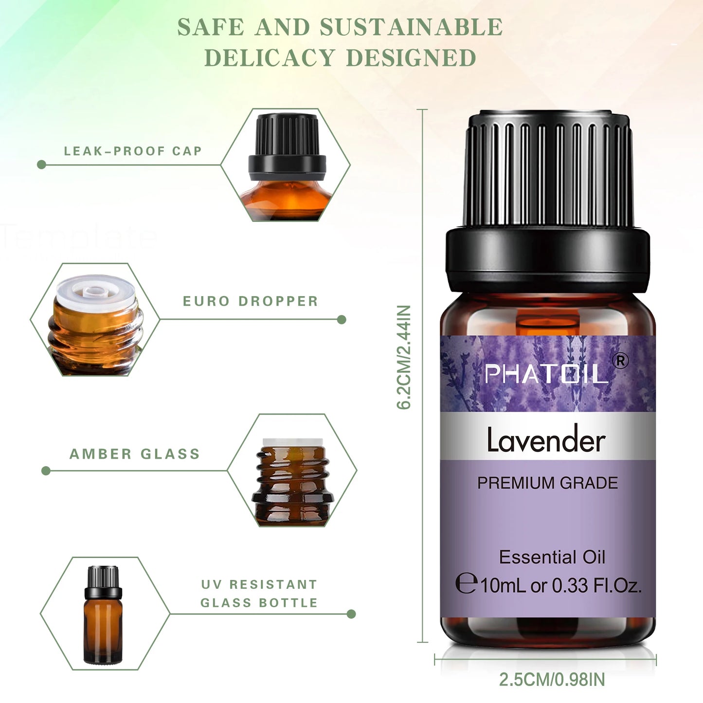 10ml Lavender Essential Oils Pure Natural for Diffuser humidifier Aromatherapy Jasmine Vanilla Aroma Oil for Skin Care