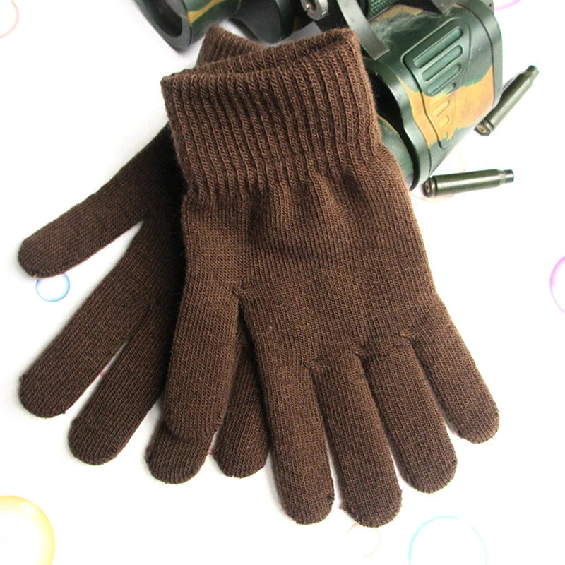 Gloves Autumn Hand Warmer Winter Thicken Lining Full Fingered Skiing Short Wrist Gloves Warm