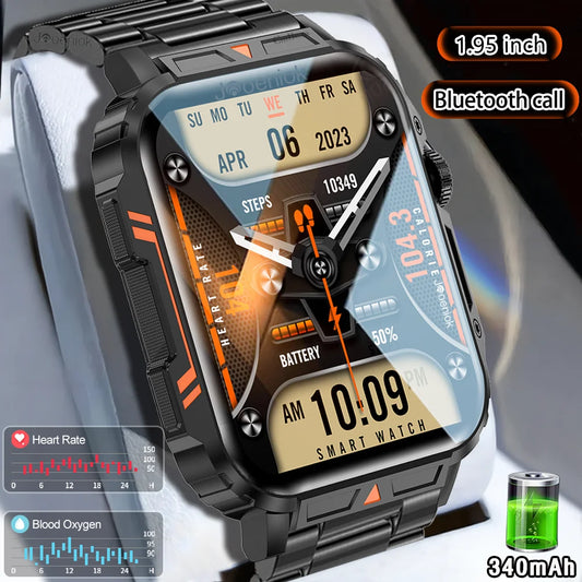 New Outdoor Sports Smart Watch Men inch Heart Rate Blood Oxygen Waterproof Smartwatch Men