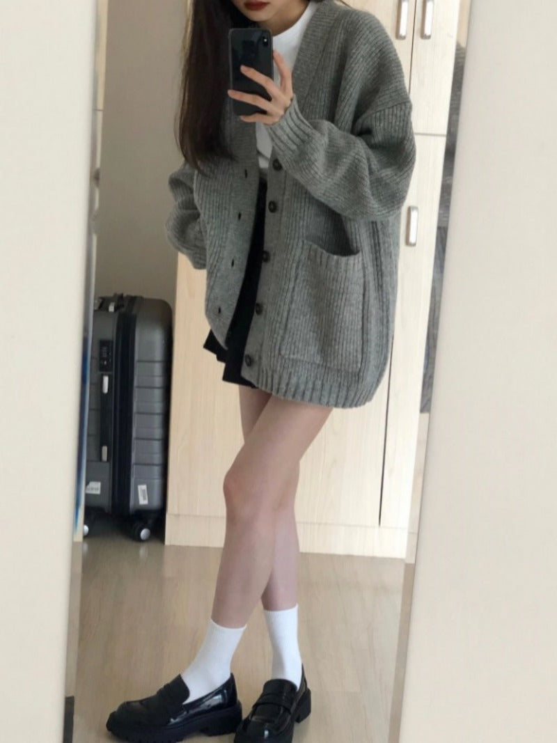 Autumn Winter Women Cardigan Sweater Coats Fashion Female Long Sleeve