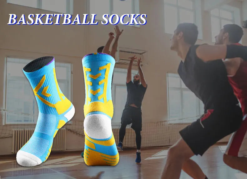 Knee-High Compression Socks for Basketball and Cycling Enthusiasts