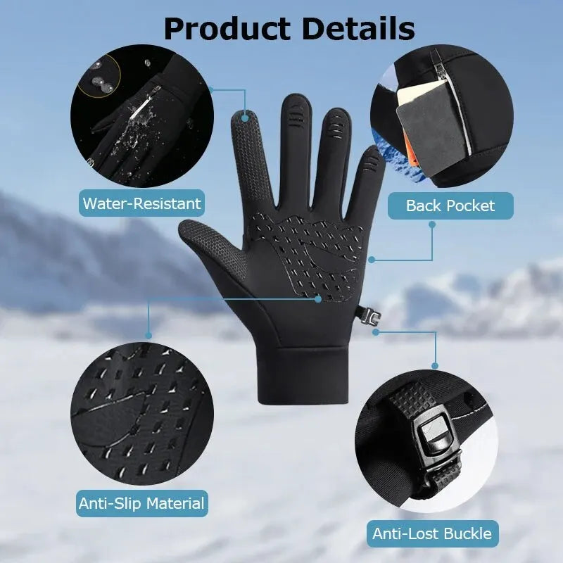 All-Weather Thermal Sports Gloves for Men & Women – Waterproof Comfort