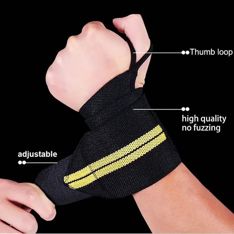 1pc Gym Wrist Wraps/Lifting Wrist Straps Heavy Duty Gym Straps With Thumb Loops Wrist Wraps