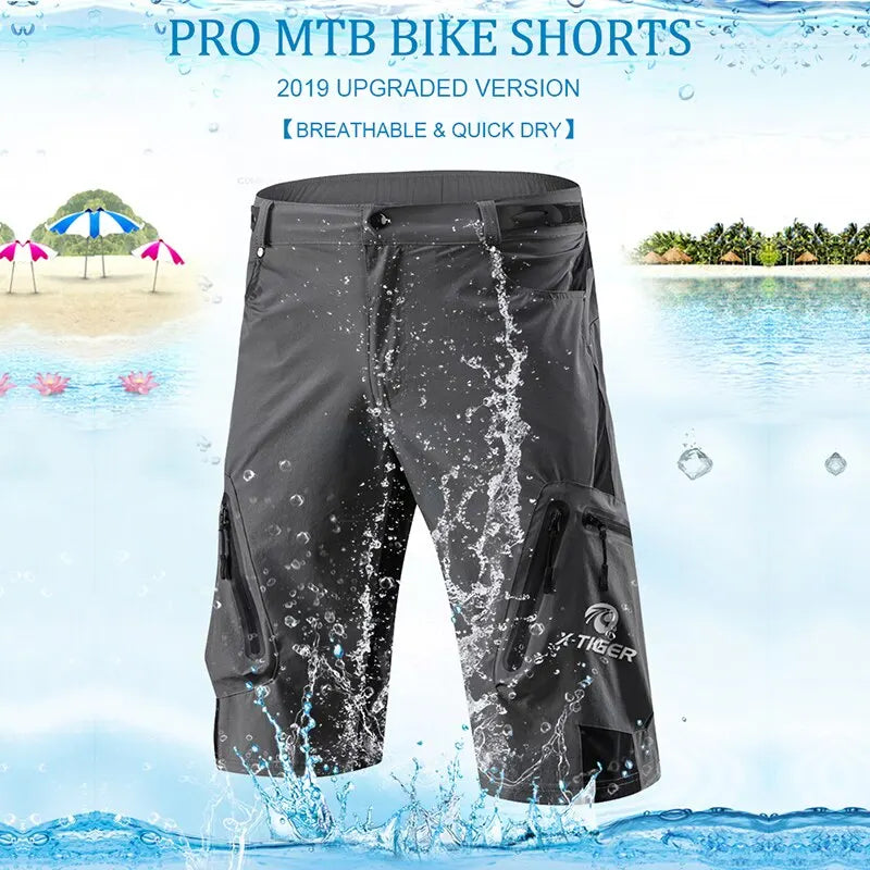 Mountain Bike Shorts Multi-Pockets Breathable Loose Riding Road MTB Shorts