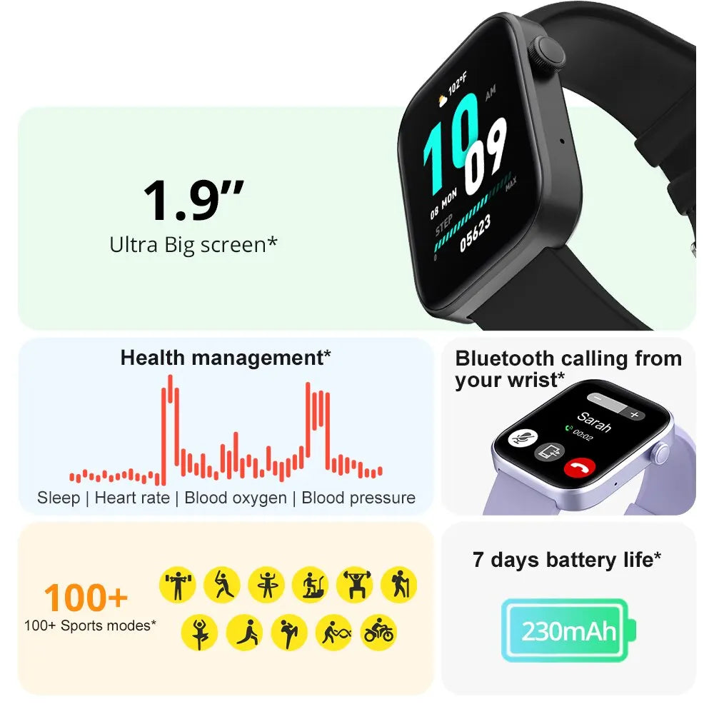 Smartwatch Men Health Monitoring Waterproof Smart Notifications Voice Assistant Smart Watch Women