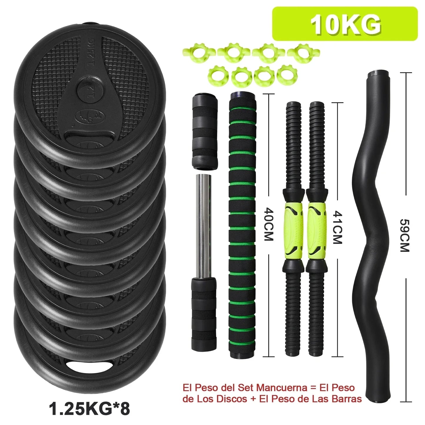 Multifunctional Adjustable Dumbbell Set 4 in 1, 10KG, 15KG, 20KG, 30KG