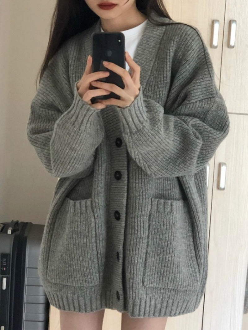 Autumn Winter Women Cardigan Sweater Coats Fashion Female Long Sleeve