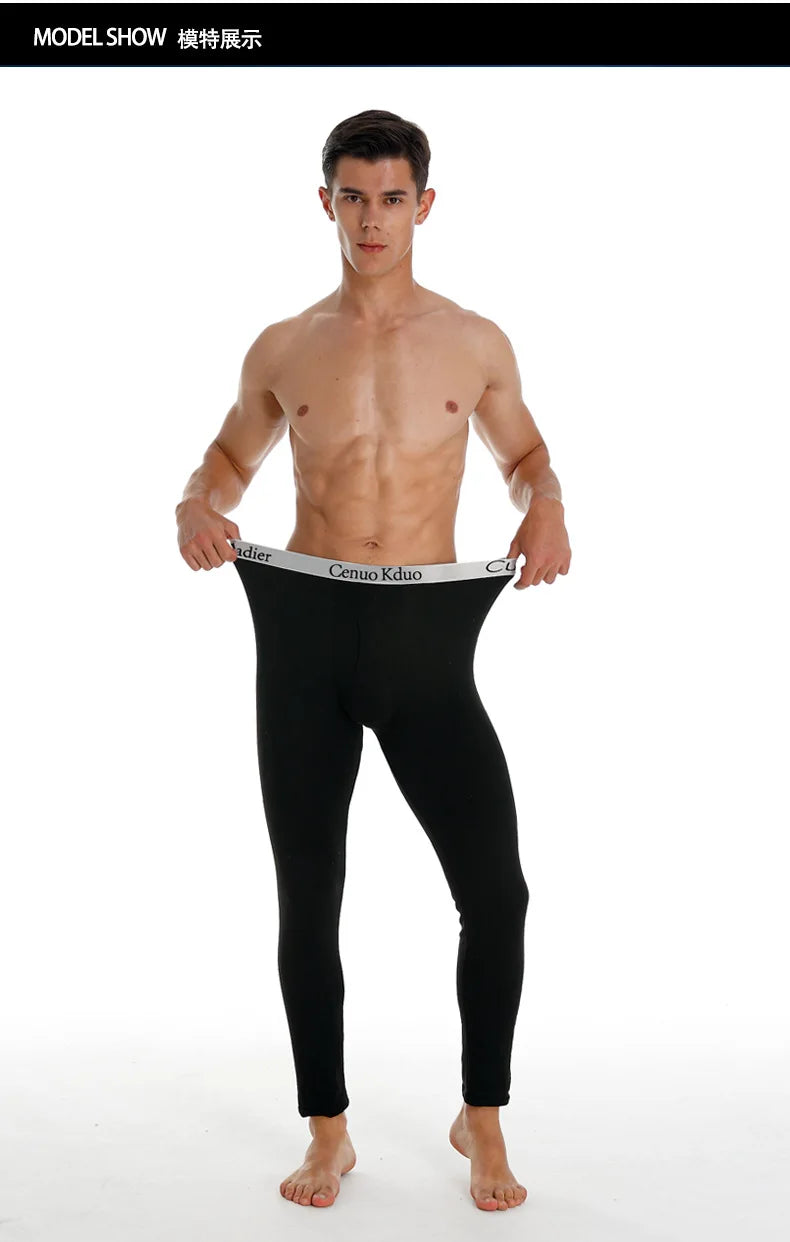 Men Long Johns Thermal Skin-Friendly Underwear Winter Warm Long Pants Male