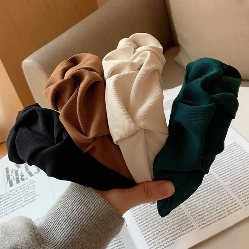 Fashion Hair Hoop Hair Bands for Women Girls Flower Solid Colour Headbands