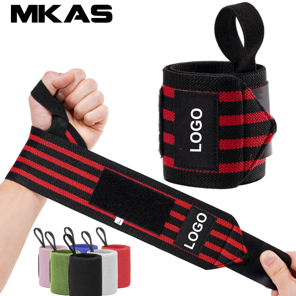 Extra Strength Weight Lifting Wrist Support Brace Straps - 1 Pair