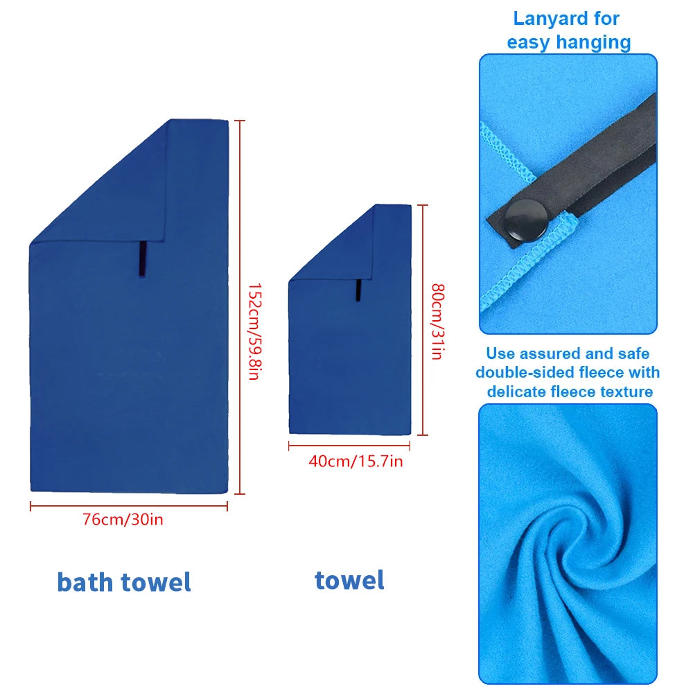 Towel for Sports & Outdoor Activities - Quick-Drying, Compact