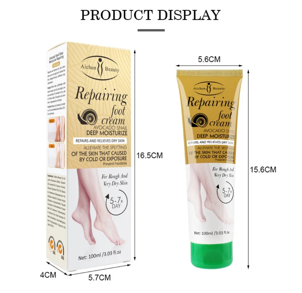 Foot Cream Snail Mucus Extract Anti-chafing Remove Dead Skin Moisturizing Anti-crack Whitening Smooth Skin Foot Skincare